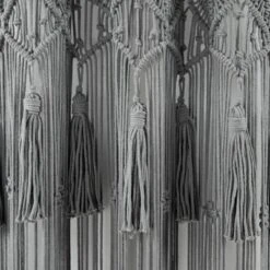 1pc 40"x84" Light Filtering Boho Macrame Tassel Curtain Panel Gray - Lush Décor -Beautiful House GUEST cc747abc 9109 40d0 8e63 1c4a62ba11bf