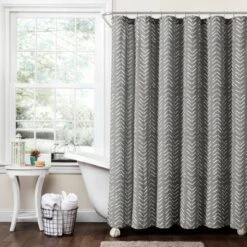 72"x72" Hygge Modern Arrow Linen Shower Curtain - Lush Décor -Beautiful House GUEST ce782b21 f6a1 4ccc 9b58 a712b79d7673
