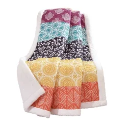 50"x60" Bohemian Striped Faux Shearling Throw Blanket - Lush Décor 11 50"x60" Bohemian Striped Faux Shearling Throw Blanket - Lush Décor -Beautiful House GUEST cf2c978c 2b6b 47d5 84cc 7c18899e7c70