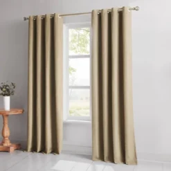 52"x84" Lush Decor Meena Slub 100% Blackout Window Curtain Panels Golden Wheat Pair -Beautiful House GUEST d192d9e6 6498 4786 84d1 ae00d90e79ee