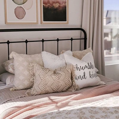 20"x20" Oversize 'Humble And Kind' Family-Friendly Square Throw Pillow Cover White - Lush Décor 3 20"x20" Oversize 'Humble And Kind' Family-Friendly Square Throw Pillow Cover White - Lush Décor - Image 3