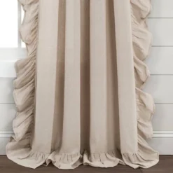 Linen Ruffle Window Curtain Panels Light - Lush Décor -Beautiful House GUEST d3ba48c2 b0bd 4778 9906 b7f1bebabffd