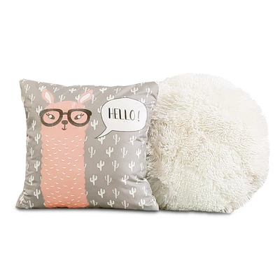 Kids' Llama Reversible Quilt Set With Llama Throw Pillow - Lush Décor 1 Kids' Llama Reversible Quilt Set With Llama Throw Pillow - Lush Décor