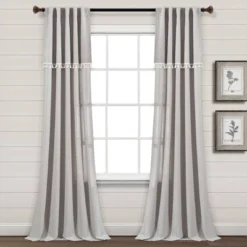Set Of 2 (84"x52") Ivy Tassel Faux Linen Light Filtering Window Curtain Panels - Lush Décor -Beautiful House GUEST d681087c e9de 4c35 bdbe 7255bdfc85fe