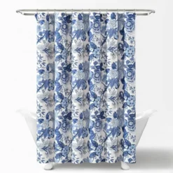 Sydney Shower Curtain Navy/White - Lush Décor -Beautiful House GUEST d6884d5a b88c 4549 a780 299ac9b3b745