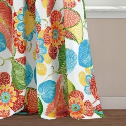 Set Of 2 Layla Light Filtering Window Curtain Panels Orange/Blue - Lush Décor -Beautiful House GUEST d7b00c57 aaa1 4ea8 bc4b b6e950ff2be4