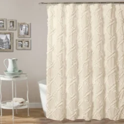 Ruffle Diamond Shower Curtain - Lush Décor -Beautiful House GUEST d992d973 1e8f 4b36 b4b9 56ce1c2b6201