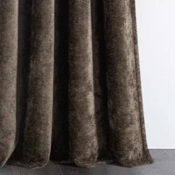 Lush Décor Aspen Luxury Velvet Chenille Window Curtain Panel Brown Single 52x84 -Beautiful House GUEST da0067da a4ed 4d2e a1ff b84dc6cbdfcd