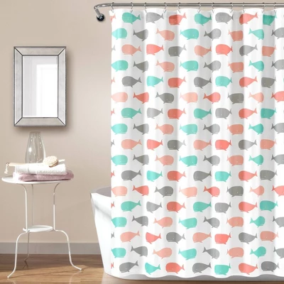 Whale Shower Curtain - Lush Décor 6 Whale Shower Curtain - Lush Décor - Image 6
