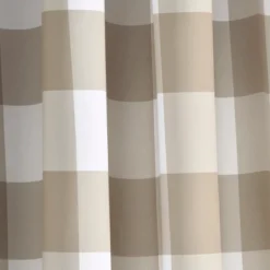 Lush Décor Kelly Checker Light Filtering Window Curtain Panels Neutral 52X84 Set -Beautiful House GUEST db09a5f5 cca7 40fc 9822 86f701a002f3