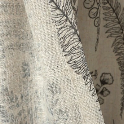 Lush Décor Botanical Dreams Window Panels Light Linen/Black Pair 42x84 4 Lush Décor Botanical Dreams Window Panels Light Linen/Black Pair 42x84 - Image 4