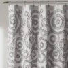 72"x84" Keila Shower Curtain Dark Gray - Lush Décor