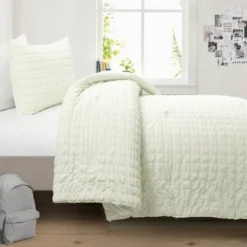 3pc Crinkle Textured Dobby Comforter & Sham Set - Lush Décor -Beautiful House GUEST dfad33de 238e 4351 948f defb9057680a