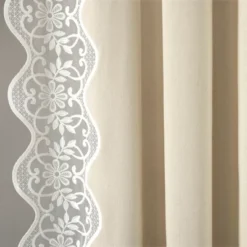 Lush Décor Scalloped Edge Lace Border Window Panel Neutral/Off White Single 52x84 12 Lush Décor Scalloped Edge Lace Border Window Panel Neutral/Off White Single 52x84 -Beautiful House GUEST e10ebd32 477e 470a 989a 3185559be277