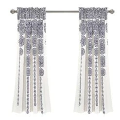 Set Of 2 Striped Medallion Light Filtering Window Curtain Panels - Lush Décor -Beautiful House GUEST e66b52ed fbf9 4fd2 8b38 943eda1760ac