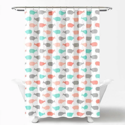 Whale Shower Curtain - Lush Décor 4 Whale Shower Curtain - Lush Décor - Image 4