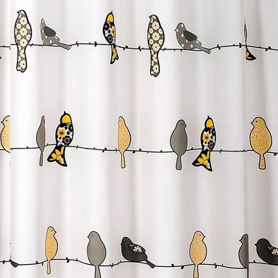 Rowley Birds Shower Curtain - Lush Décor 2 Rowley Birds Shower Curtain - Lush Décor - Image 2