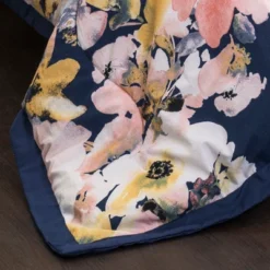 Full/Queen 7pc Floral Watercolor Comforter Set Blue - Lush Décor -Beautiful House GUEST e97c6569 5d20 4d17 b387 e9edeb7b9010