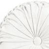 18" Velvet Round Throw Pillow White - Lush Décor