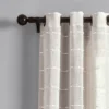 Set Of 2 Farmhouse Texture Grommet Sheer Window Curtain Panels - Lush Décor