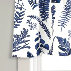 18"x52" Devonia Allover Light Filtering Valance White/Navy - Lush Décor -Beautiful House GUEST eadb5f7f b045 4379 8662 e95ee10fc21a