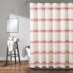 Farmhouse Striped Shower Curtain - Lush Décor -Beautiful House GUEST eae2b1f0 d4d8 4704 b55d e0e0cabd49bf