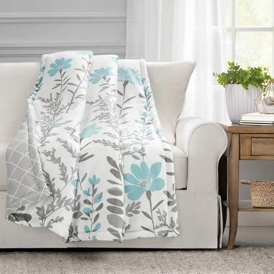 50"x60" Aprile Single Throw Blanket Blue - Lush Décor 1 50"x60" Aprile Single Throw Blanket Blue - Lush Décor