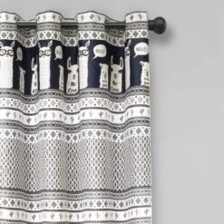 52"x84" Set Of 2 Llama Striped Room Darkening Curtain Panels - Lush Décor