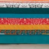 Twin Boho Stripe Quilted Daybed Cover Set Turquoise/Tangerine - Lush Décor