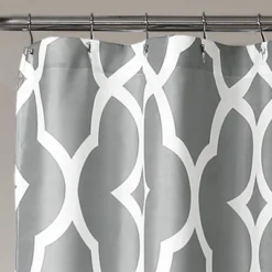Connor Geo Shower Curtain Gray - Lush Décor