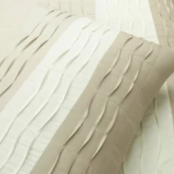 Lush Décor 5pc Mia Pleated Color Block Comforter Bedding Set Light Beige -Beautiful House GUEST f1fd10e2 3c3e 4a6d bdf0 8c66212f72a8