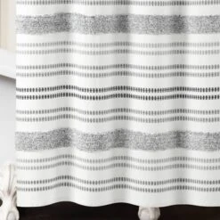 72"x72" Modern Tufted Striped Woven Yarn Dyed Eco Friendly Recycled Cotton Shower Curtain Gray - Lush Décor 5 72"x72" Modern Tufted Striped Woven Yarn Dyed Eco Friendly Recycled Cotton Shower Curtain Gray - Lush Décor -Beautiful House GUEST f39c189a 2781 4fab b114 79b2de898649