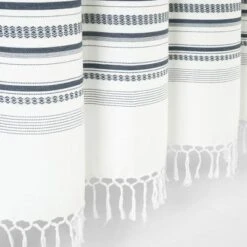 72"x72" Urban Woven Yarn Dyed Eco-Friendly Recycled Cotton Shower Curtain Navy - Lush Décor: Bathroom Accessory, Plain Weave 5 72"x72" Urban Woven Yarn Dyed Eco-Friendly Recycled Cotton Shower Curtain Navy - Lush Décor: Bathroom Accessory, Plain Weave -Beautiful House GUEST f39d18a0 35db 4cdd 8029 ebf727257aef