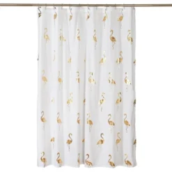Flamingo Shower Curtain Gold - Lush Décor -Beautiful House GUEST f587a28e 04ab 4ac4 996a b1bc782a3e9c