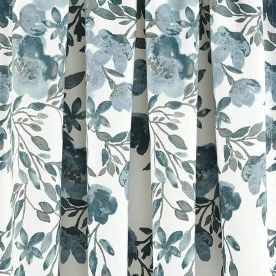 2pk 52"x84" Light Filtering Tanisha Curtain Panels Blue/Gray - Lush Décor 2 2pk 52"x84" Light Filtering Tanisha Curtain Panels Blue/Gray - Lush Décor - Image 2