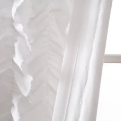 Set Of 2 Sophia Ruffle Window Curtain Panels White - Lush Décor -Beautiful House GUEST f623af52 95a8 40eb b470 03224b4b3dac