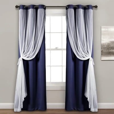 Lush Decor Sheer Grommet Insulated Blackout Window Curtain Panel Set 7 Lush Decor Sheer Grommet Insulated Blackout Window Curtain Panel Set - Image 7