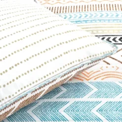 Lush Décor 3pc Hygge Geo Reversible Cotton Quilt & Sham Set -Beautiful House GUEST f863a364 c97a 4568 8dee b60682881579