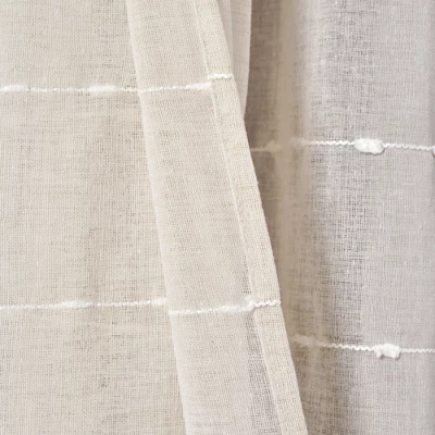 Set Of 2 Farmhouse Texture Grommet Sheer Window Curtain Panels - Lush Décor 5 Set Of 2 Farmhouse Texture Grommet Sheer Window Curtain Panels - Lush Décor - Image 5