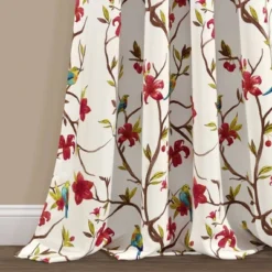 Set Of 2 Neela Birds Light Filtering Window Curtain Panels - Lush Décor -Beautiful House GUEST f8bd08d3 3415 4d7d 87b7 8bbf0920d900