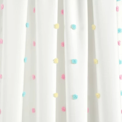 42"x84" Kids' Rainbow Tufted Dot Single Window Curtain Panel - Lush Décor 2 42"x84" Kids' Rainbow Tufted Dot Single Window Curtain Panel - Lush Décor - Image 2