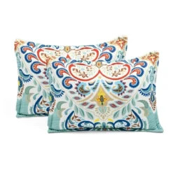 Lush Décor 3pc Boho Chic Reversible Oversized Cotton Quilt Set Seafoam/Red -Beautiful House GUEST fa65bc16 4ee9 43ec ad5f 7c6c6fd632e3