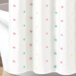 72"x72" Kids' Rainbow Tufted Dot Single Shower Curtain - Lush Décor -Beautiful House GUEST fa6bd845 946f 4215 b628 7d8d2d0bafff
