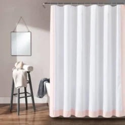 72"x72" Block Border Shower Curtain - Lush Décor -Beautiful House GUEST fa6e6125 2d09 4081 9b3e 32cf1edee042