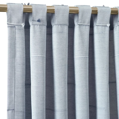 Lush Décor Boho Stripe Clip Jacquard Window Panels Blue/Navy Pair 42x84 2 Lush Décor Boho Stripe Clip Jacquard Window Panels Blue/Navy Pair 42x84 - Image 2