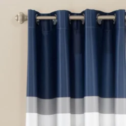 Lush Décor Alexander Stripe Light Filtering Window Curtain Panels Set