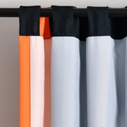 52"x84" Kids' Basketball Game Window Curtain Panel Set Black/Orange - Lush Décor -Beautiful House GUEST fb3e817f 0ad1 4882 a7fd 8de8fdf77070