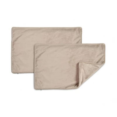 2pk Oversize Solid Soft Velvet Family-Friendly Pillow Covers - Lush Décor 1 2pk Oversize Solid Soft Velvet Family-Friendly Pillow Covers - Lush Décor