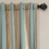 Set Of 2 Julia Striped Room Light Filtering Curtain Panels - Lush Décor