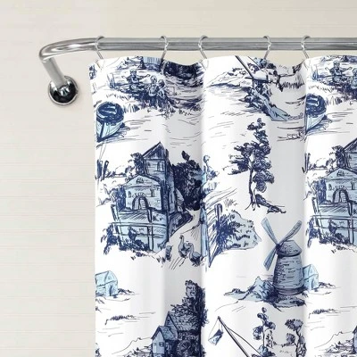 French Country Toile Single Shower Curtain - Lush Décor 1 French Country Toile Single Shower Curtain - Lush Décor